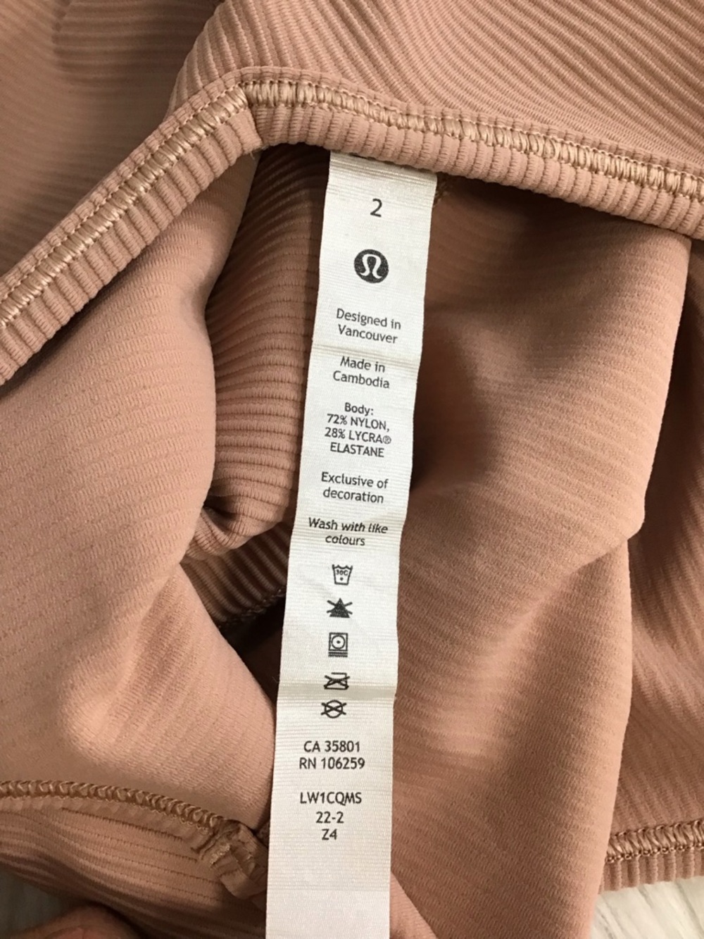 Lululemon Blush Ribbed Crop Tank size 2 - Picture 8 of 10